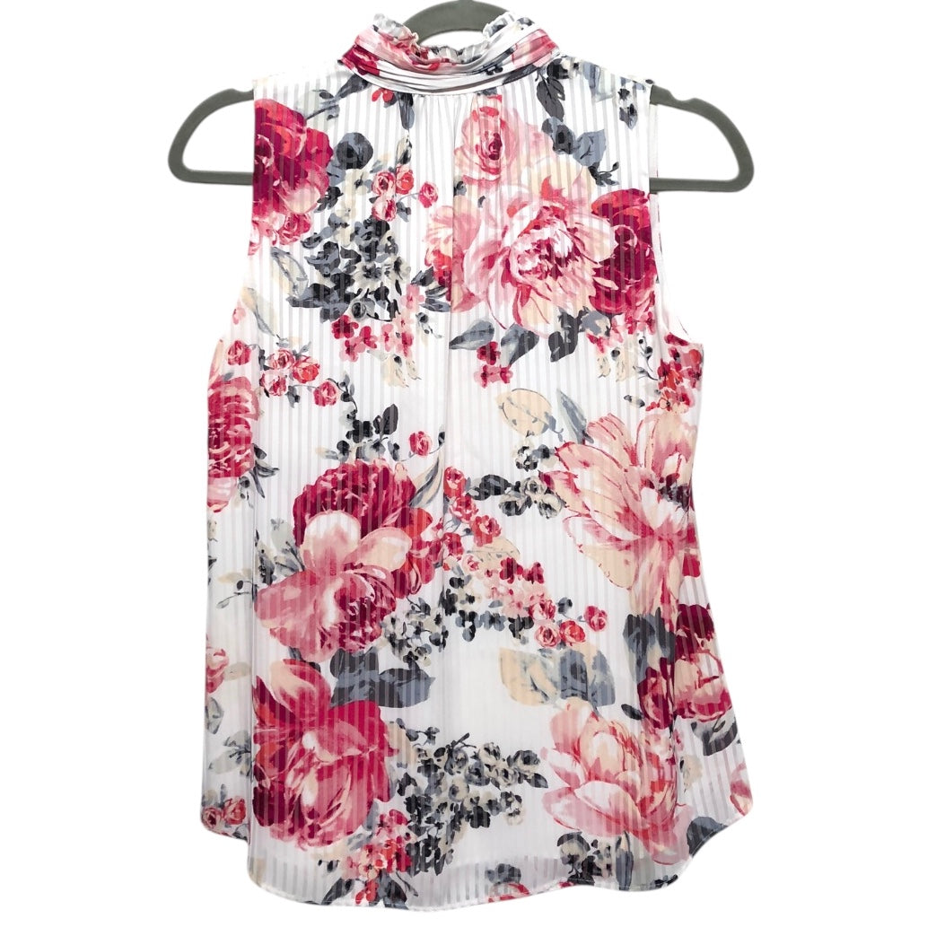 Blouse Ss By White House Black Market In Floral Print, Size:2