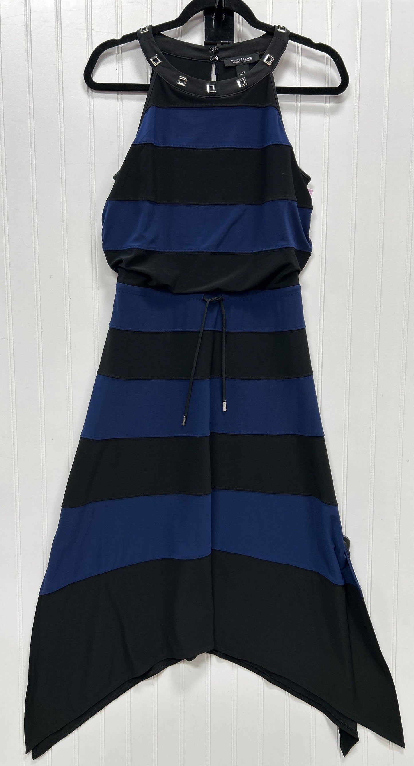 Dress Casual Maxi By White House Black Market In Black & Blue, Size:Xs