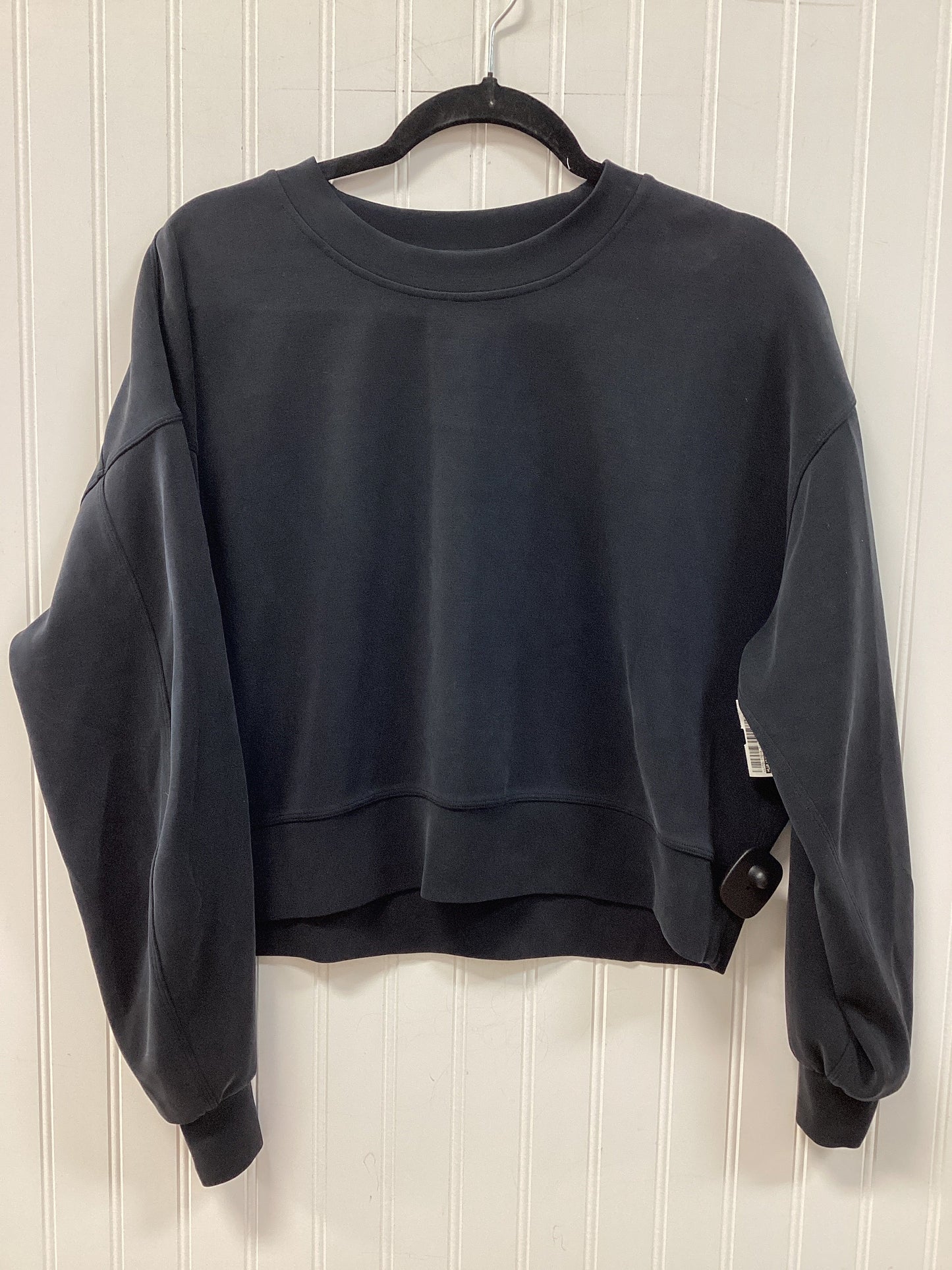 Athletic Top Ls Crewneck By Lululemon In Black, Size:M