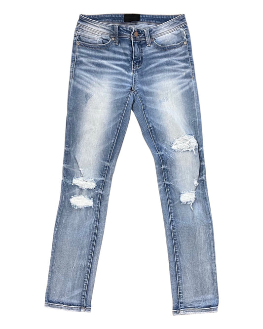 Jeans Skinny By Buckle Black In Blue Denim, Size:2