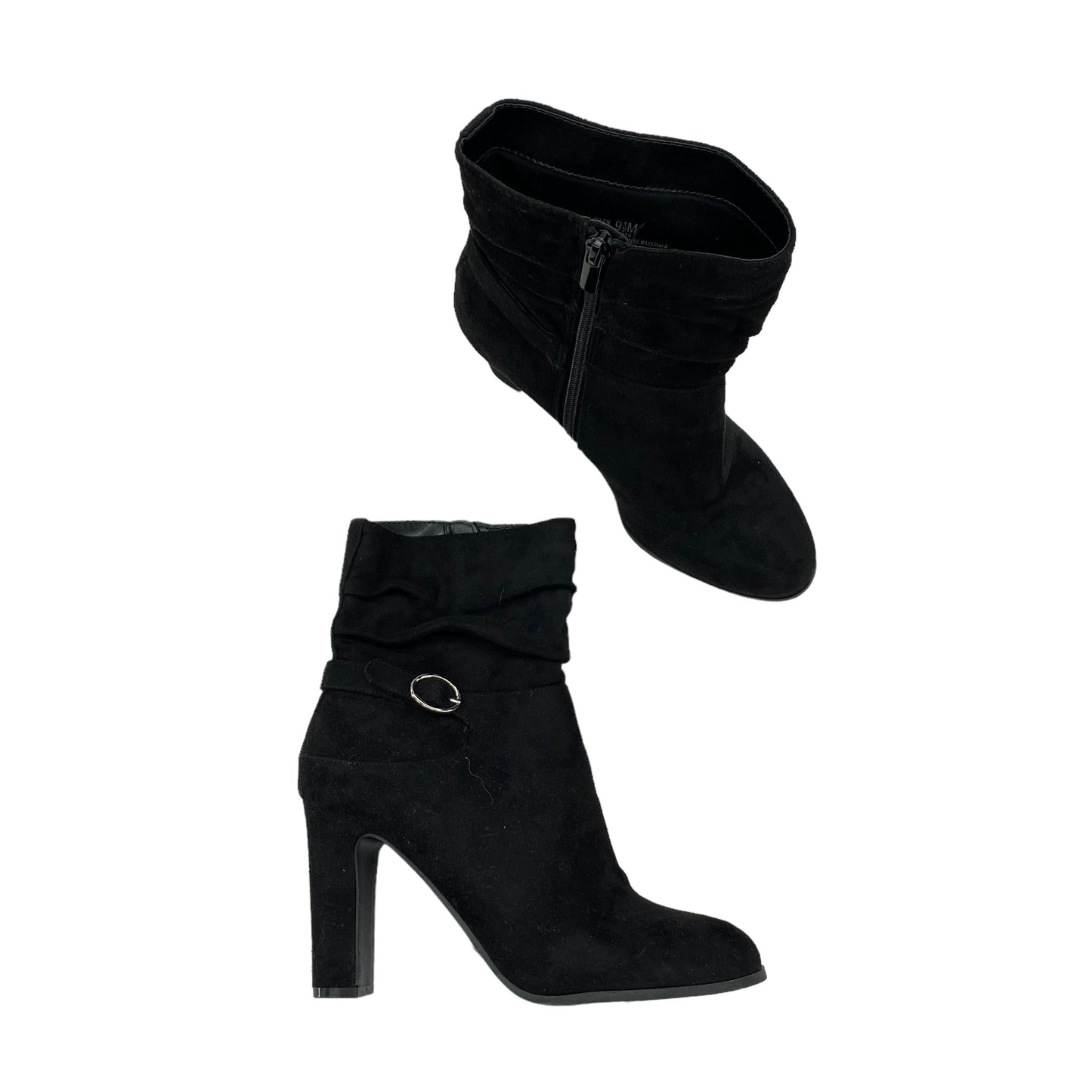 BLACK BOOTS ANKLE HEELS by IMPO Size:9.5