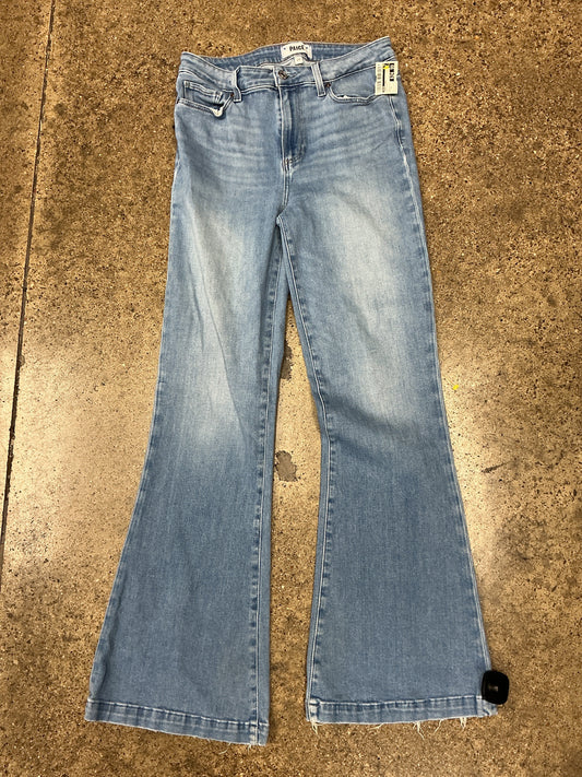 Jeans Flared By Paige In Blue Denim, Size:8