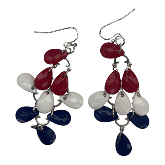 Earrings Dangle/Drop By Clothes Mentor In Blue Red & White