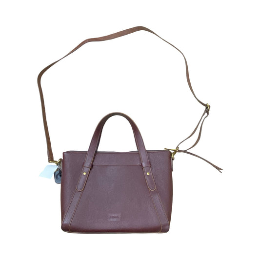 Handbag Leather By Fossil In Brown, Size:Small