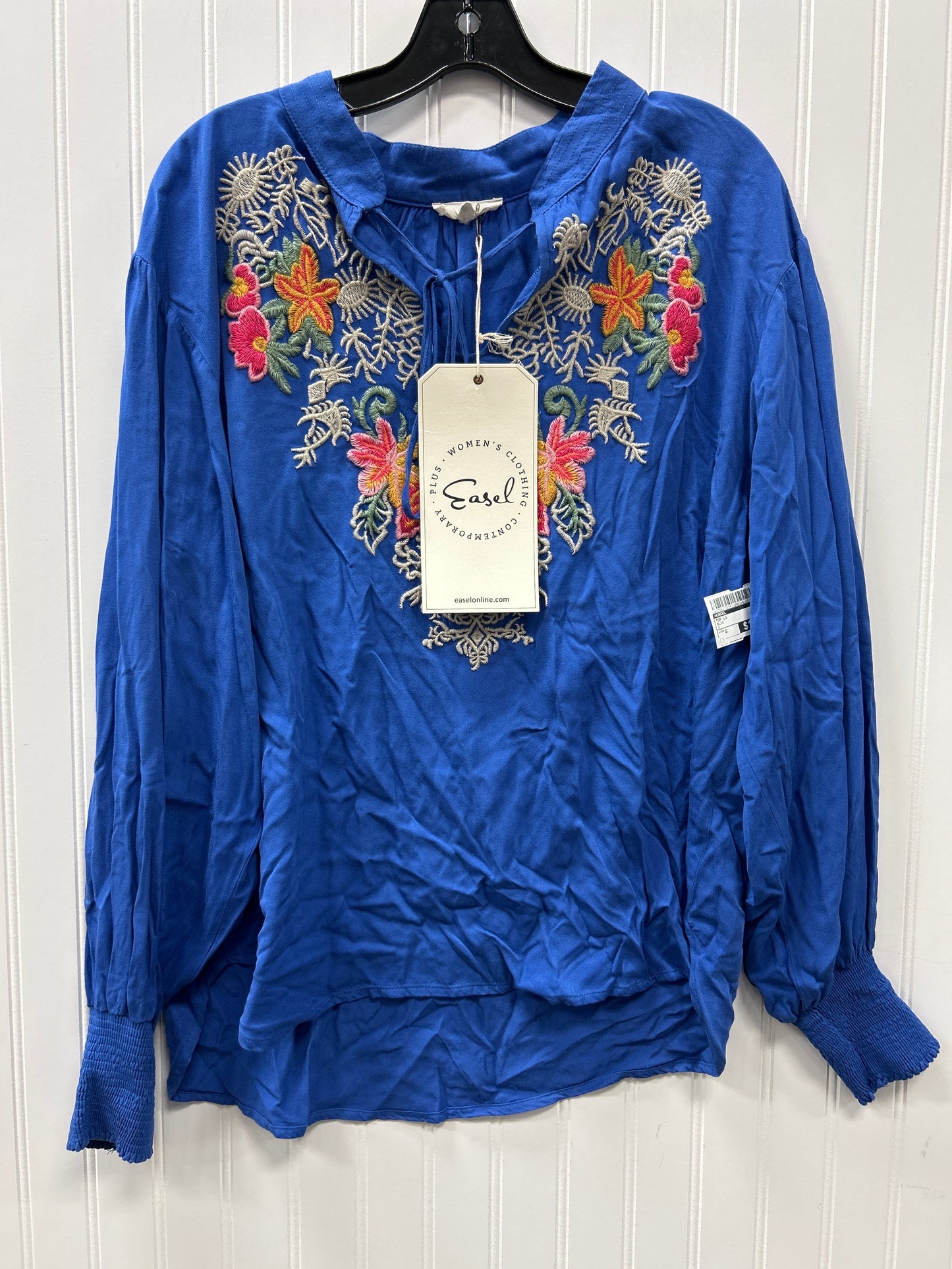 Top Ls By Easel In Blue, Size:S