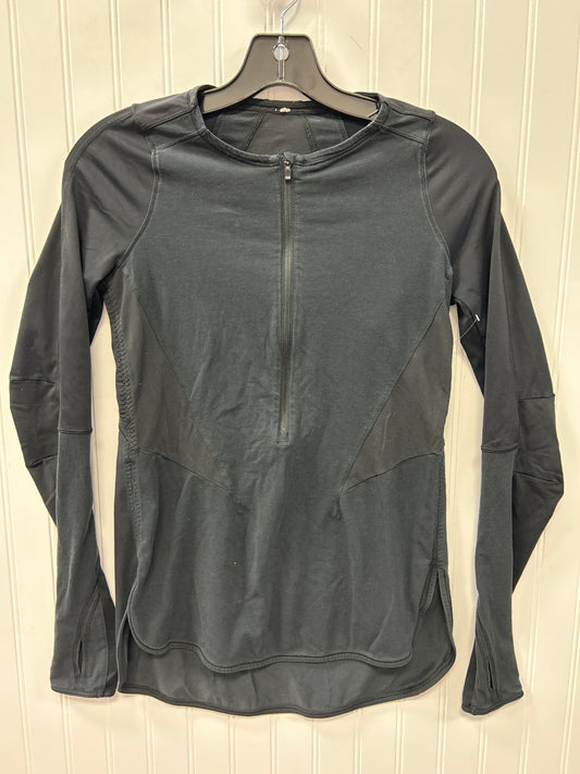 Athletic Top Ls Crewneck By Lululemon In Black, Size:4