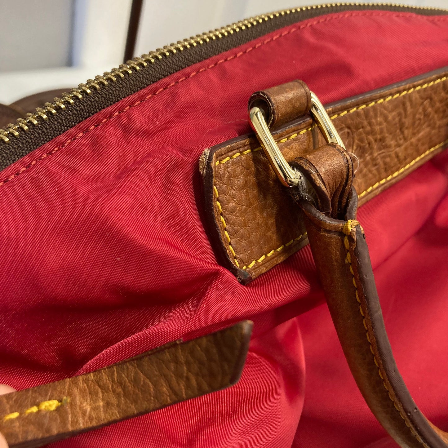 Handbag Designer By Dooney And Bourke In Red, Size:Large