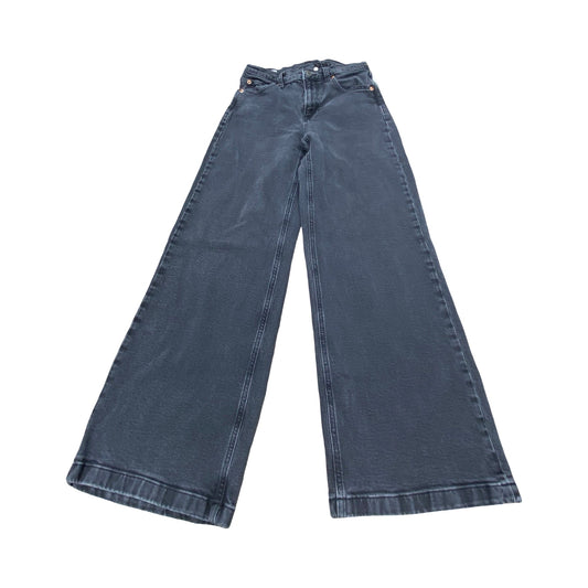 Jeans Wide Leg By Gap In Black Denim, Size:4