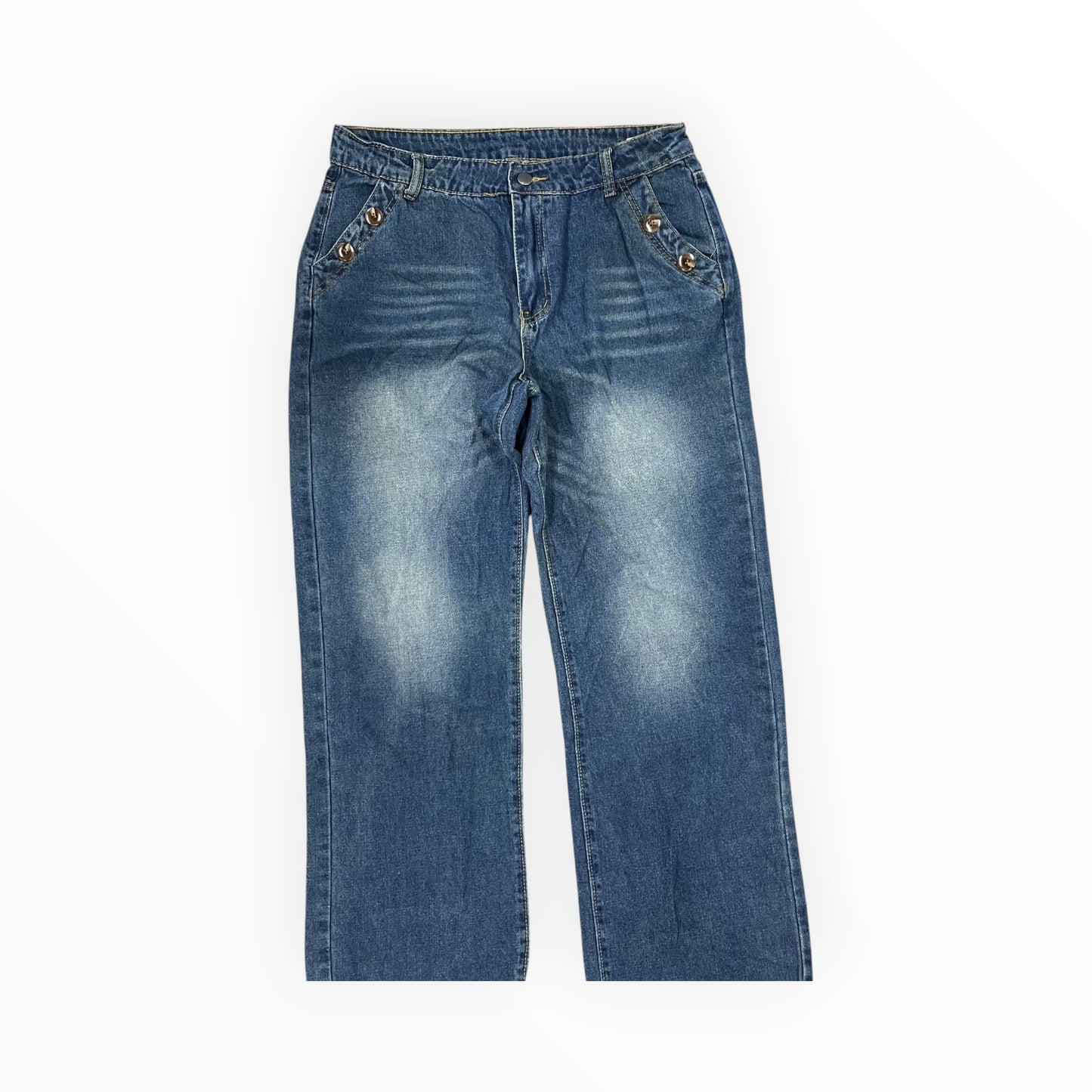 Jeans Wide Leg By Clothes Mentor In Blue Denim, Size:12