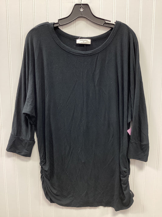 Top Ls By Zenana Outfitters In Black, Size:Xl