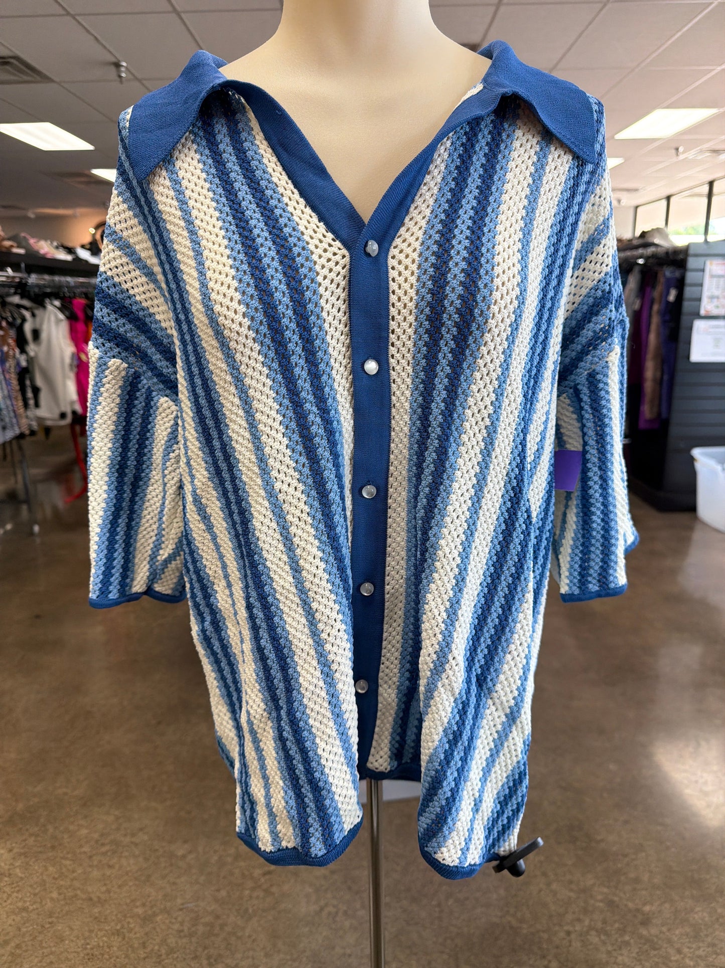 Top Ss By Solid & Striped In Blue & White, Size:M