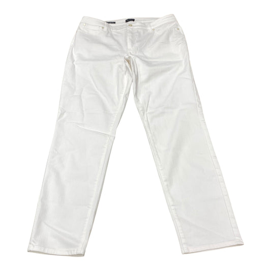 Jeans Straight By Talbots In White Denim, Size:14L