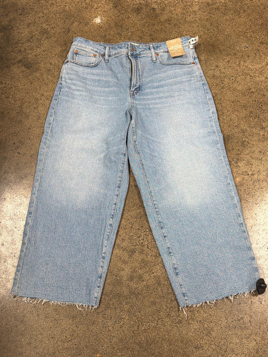 Jeans Wide Leg By Madewell In Blue Denim, Size:16