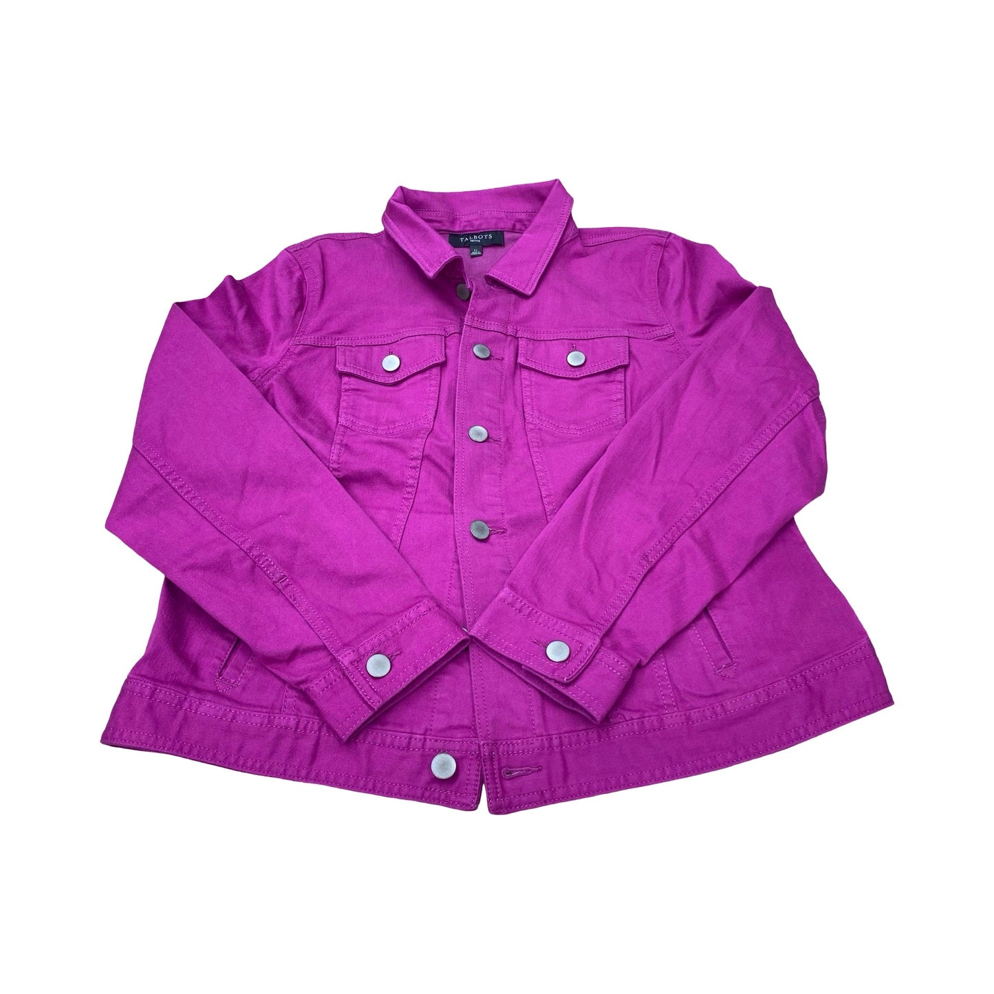 Jacket Denim By Talbots In Purple, Size:22Womens