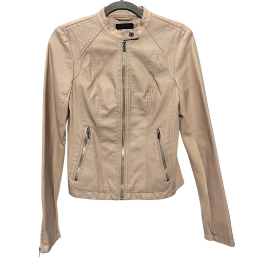 Jacket Moto By Express In Cream, Size:Xs