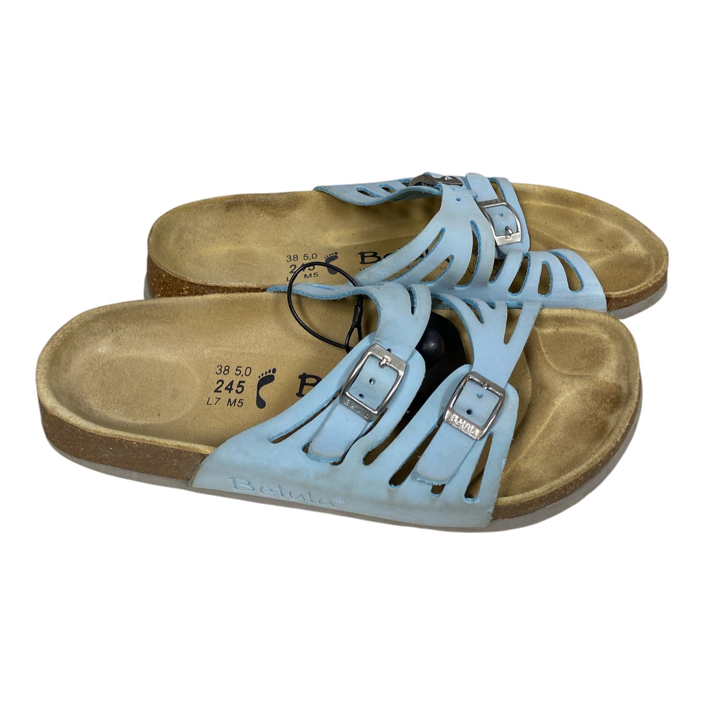 Sandals Designer By Birkenstock In Blue, Size:7
