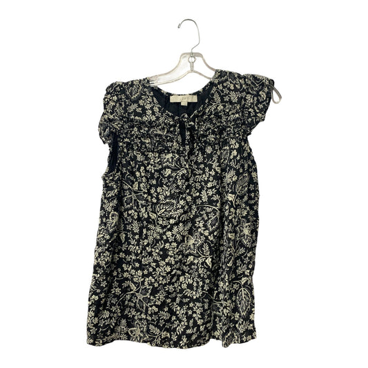 TOP SS by LOFT In BLACK & CREAM, Size: M