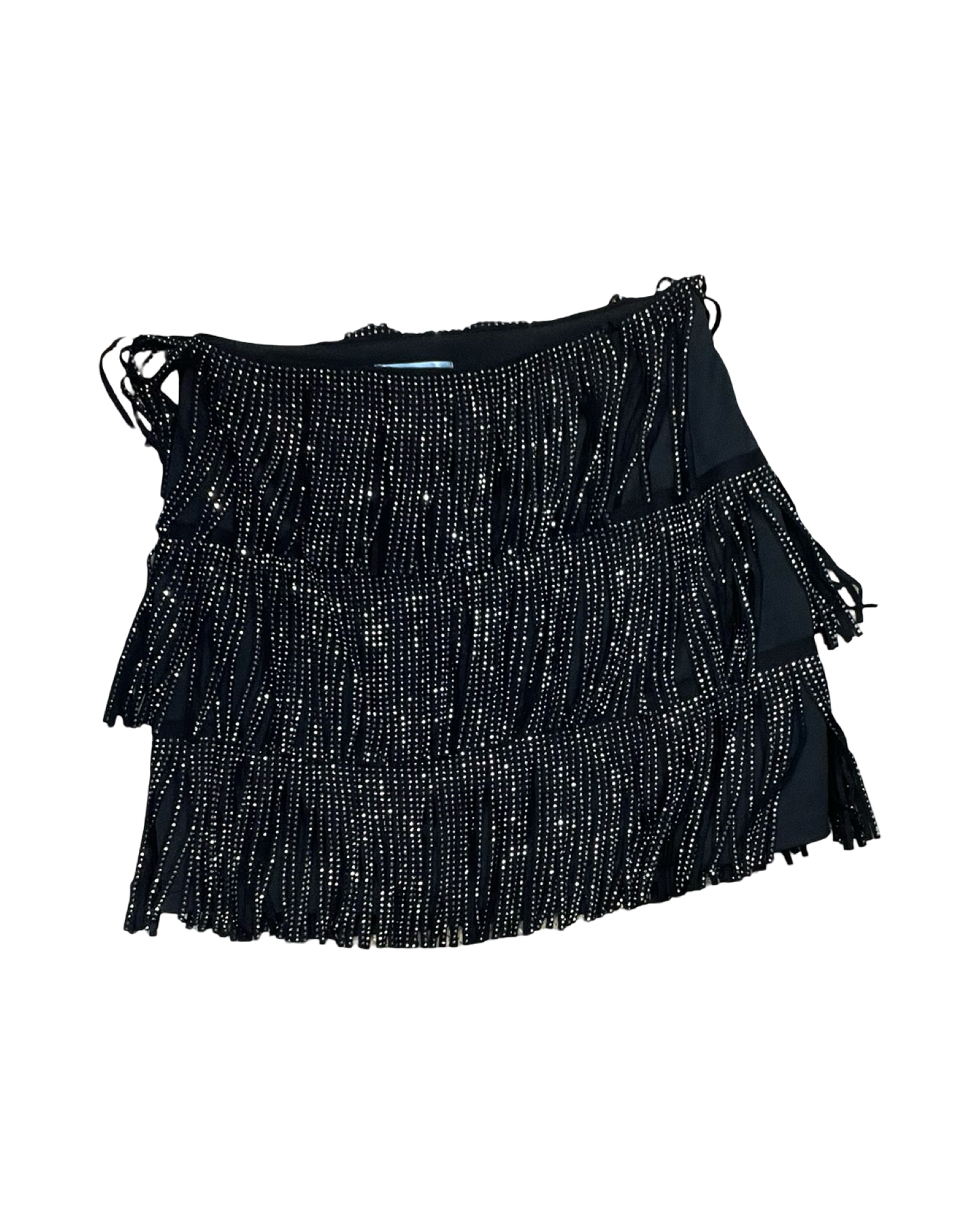 Skirt Mini & Short By Clothes Mentor In Black & Silver, Size:L