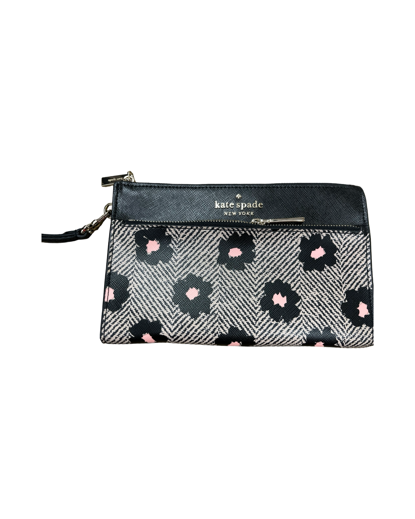 Wristlet Designer By Kate Spade In Black & Pink, Size:Medium