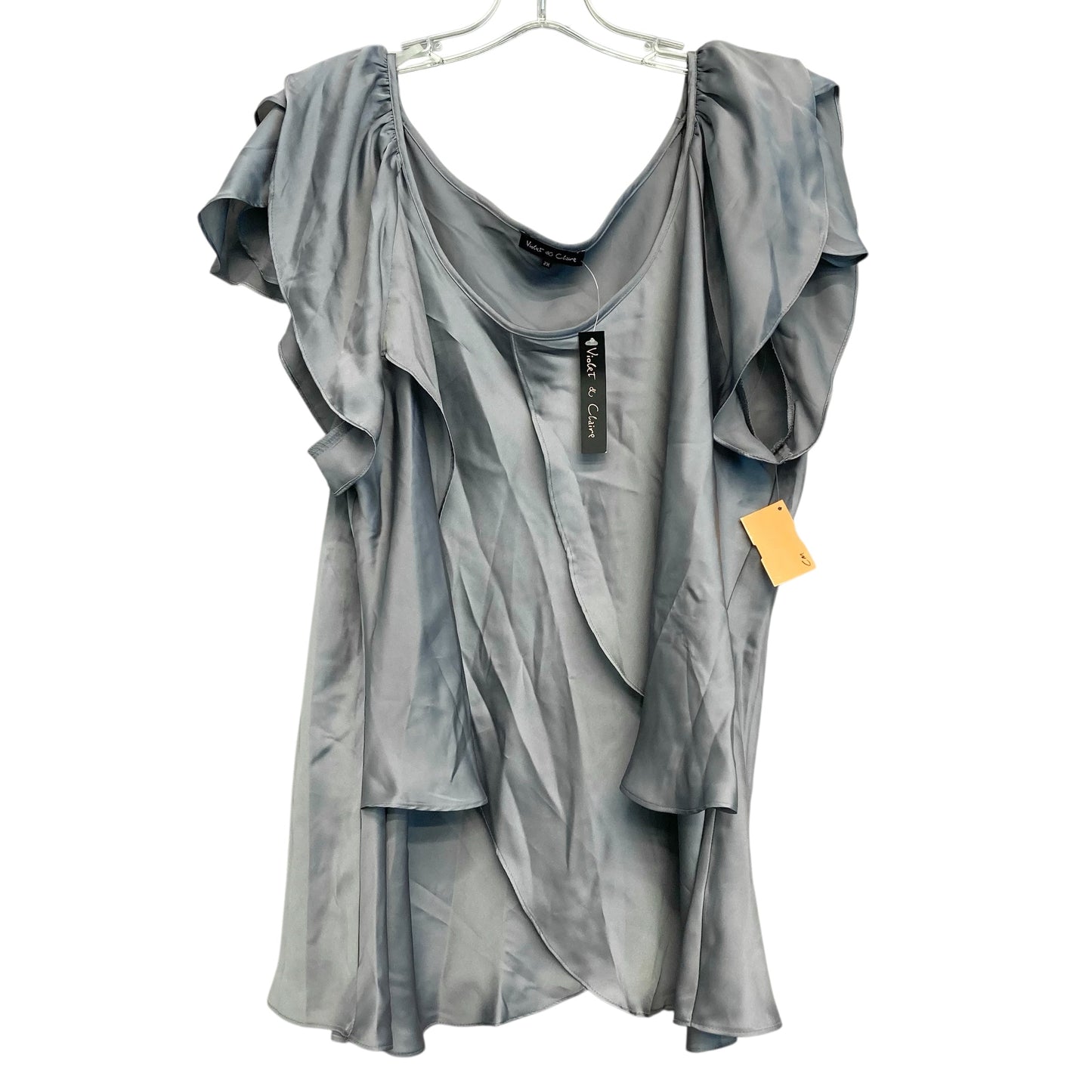 Top Sleeveless By Violet And Claire In Grey, Size:2X