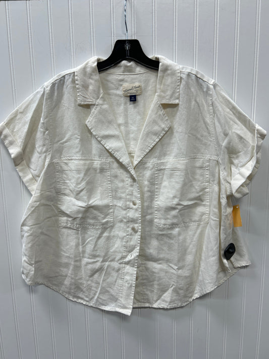 Top Ss By Universal Thread In Cream, Size:1X