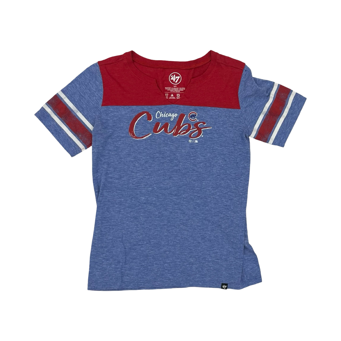 Athletic Top Ss By Clothes Mentor In Blue & Red, Size:S