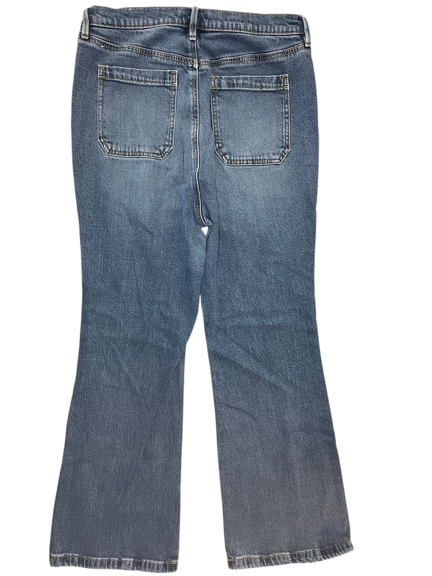 Jeans Flared By Ann Taylor In Blue Denim, Size:12P