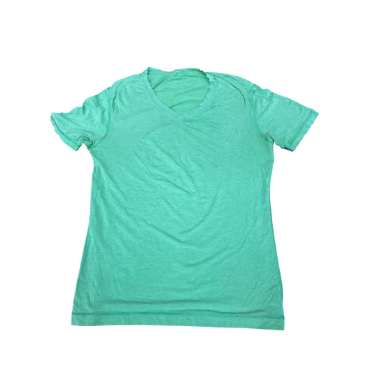 Athletic Top Ss By Lululemon In Green, Size:Xl