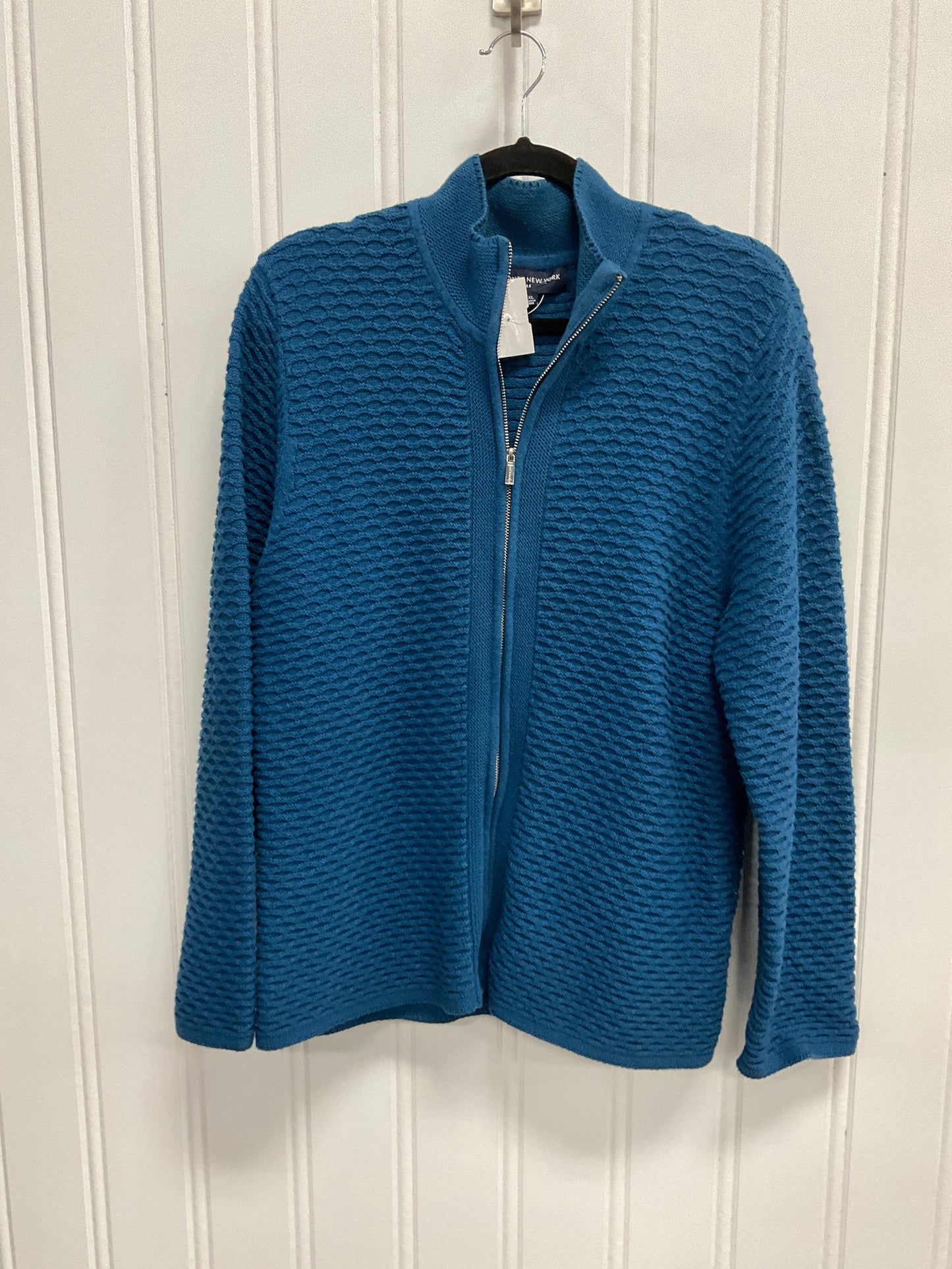 Cardigan By Jones New York In Blue, Size:Xl