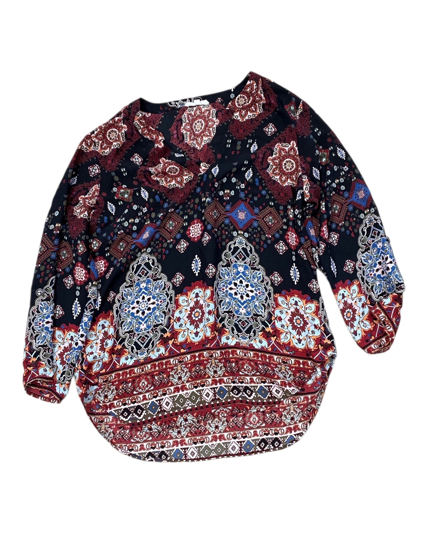 Top 3/4 Sleeve By Maurices In Black, Size:S