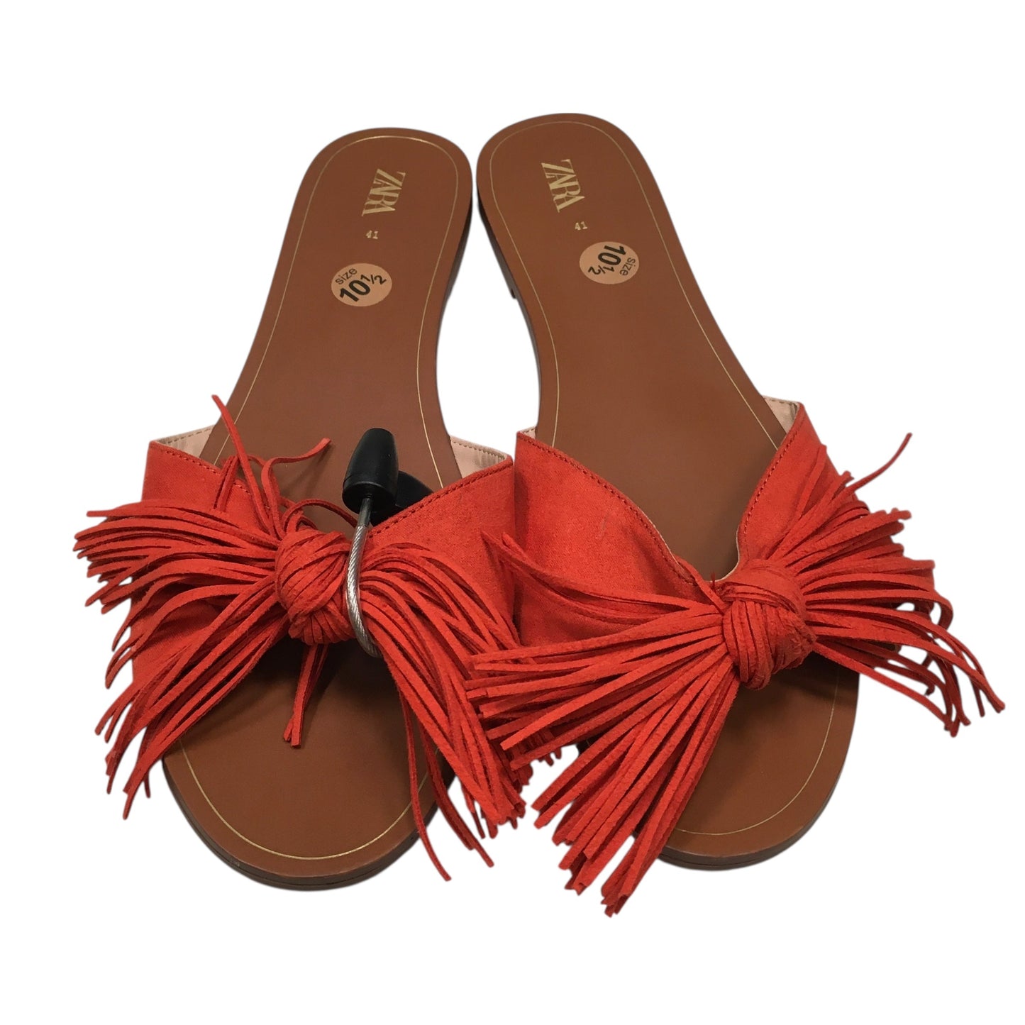 Shoes Flats By Zara In Orange, Size:10.5