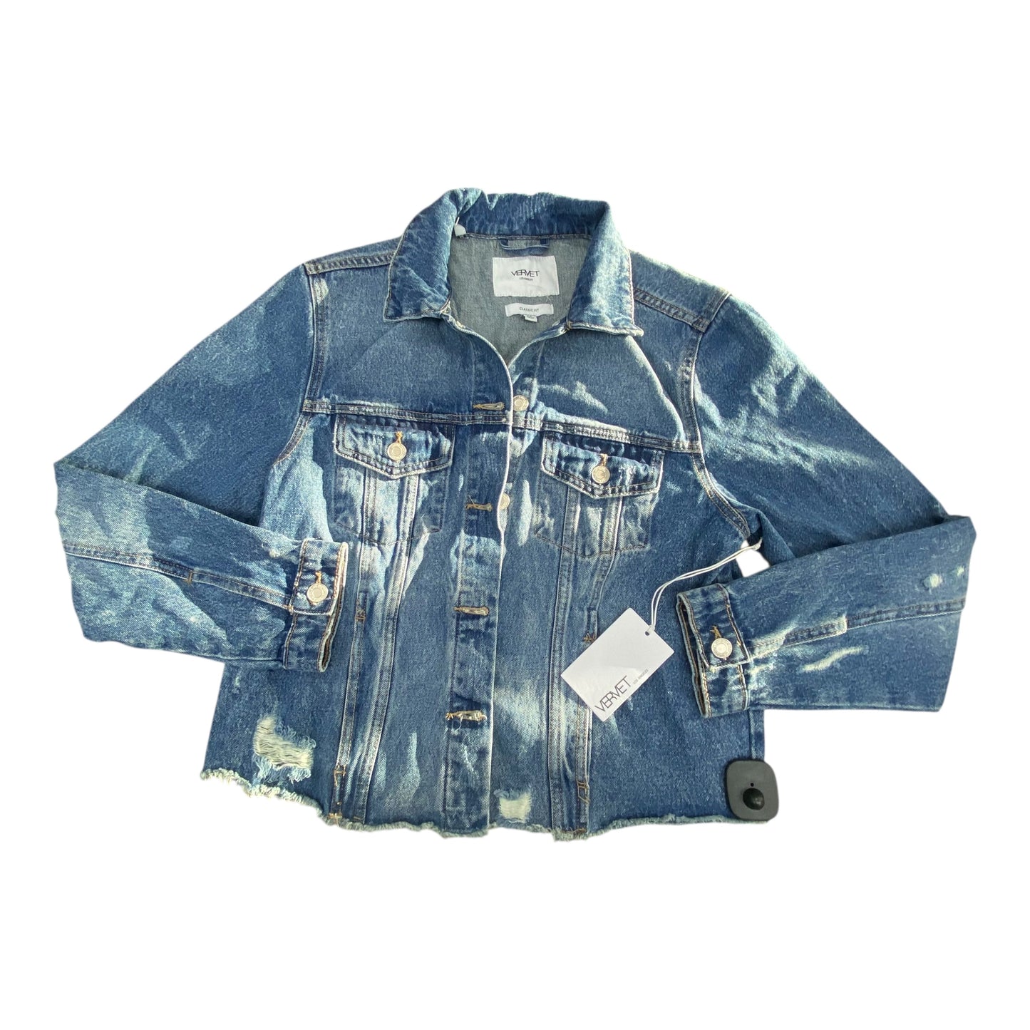 Jacket Denim By Vervet In Blue Denim, Size:M