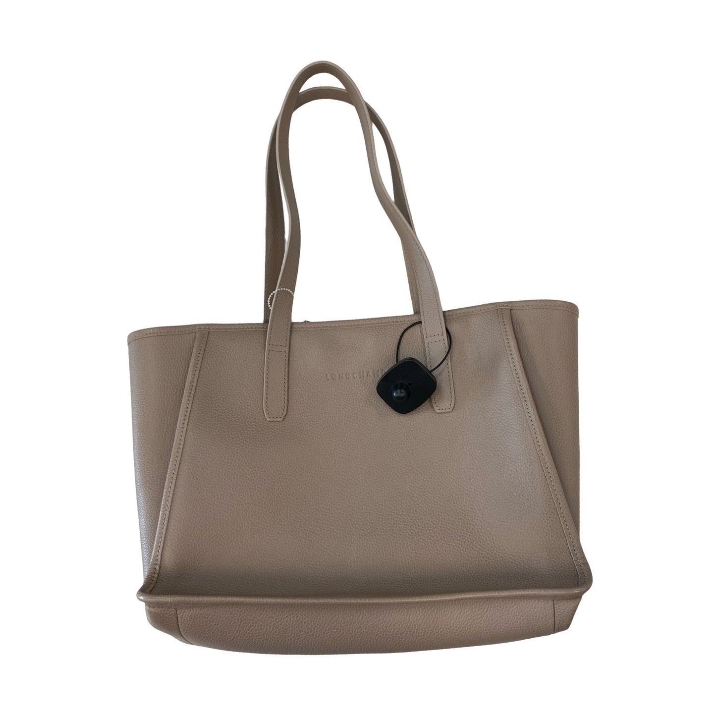 Handbag Designer By Longchamp In Taupe, Size:Medium