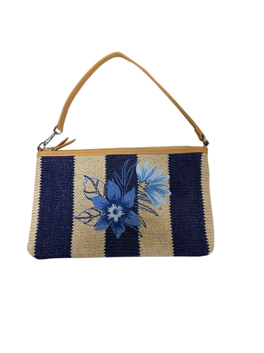 Handbag By Vera Bradley In Blue & Tan, Size:Small