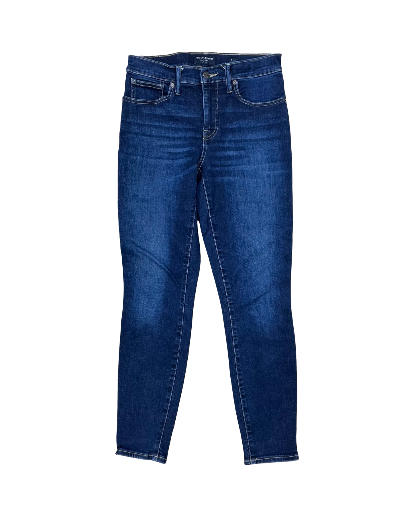 Jeans Skinny By Lucky Brand In Blue Denim, Size:8
