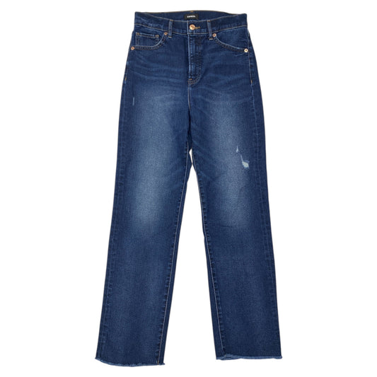 Jeans Straight By Express In Blue Denim, Size:2