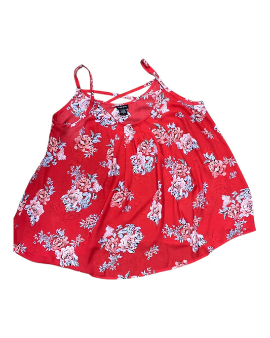 Top Sleeveless By Torrid In Red & White, Size:1X