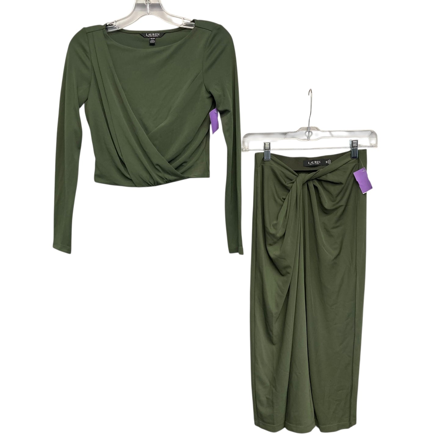 Skirt Set 2Pc By Lauren By Ralph Lauren In Green, Size:0