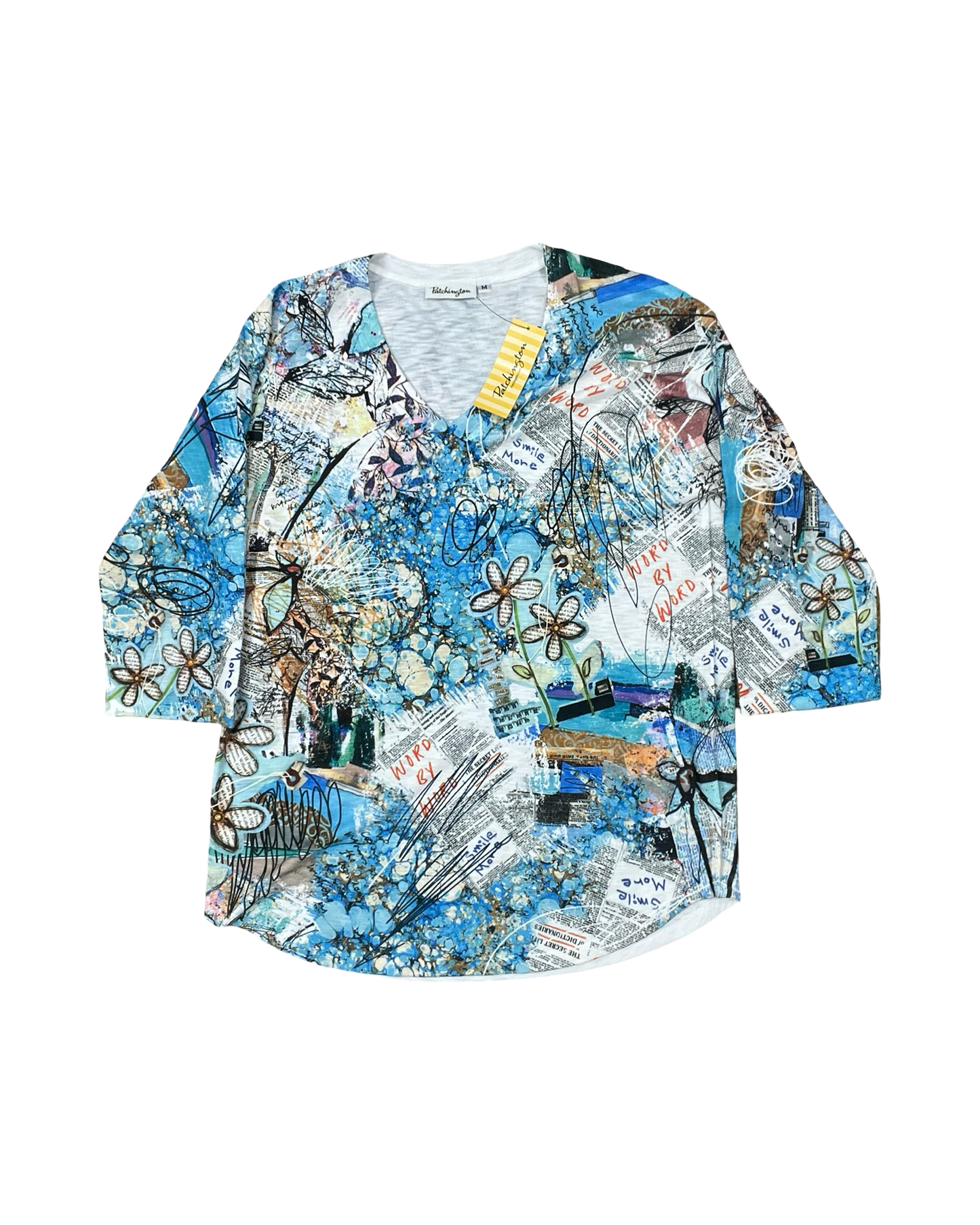 Top 3/4 Sleeve By Clothes Mentor In Blue, Size:M
