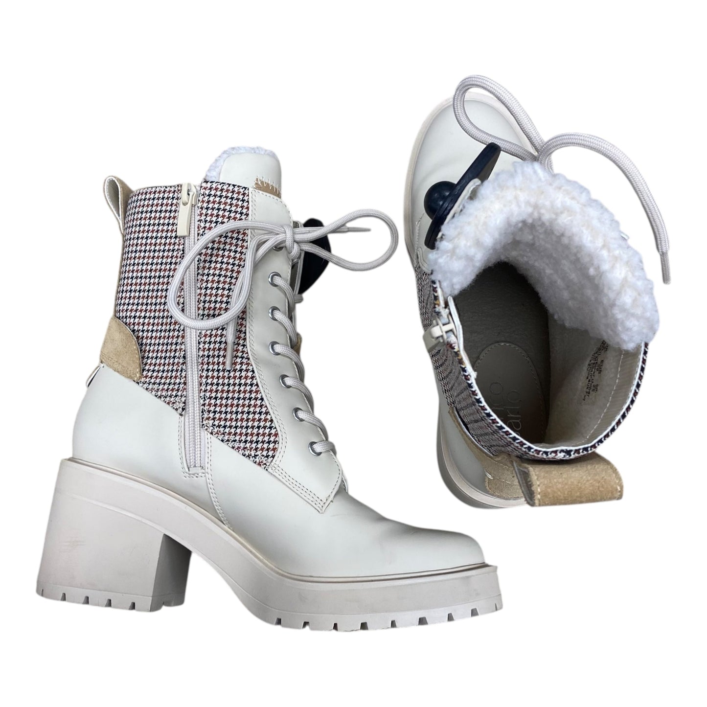Boots Ankle Heels By Franco Sarto In Beige, Size:8.5