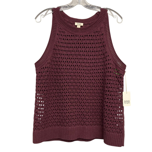 Top Sleeveless By Ana In Purple, Size:L