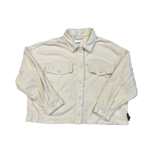 Jacket Shirt By Aerie In Cream, Size:Xxl