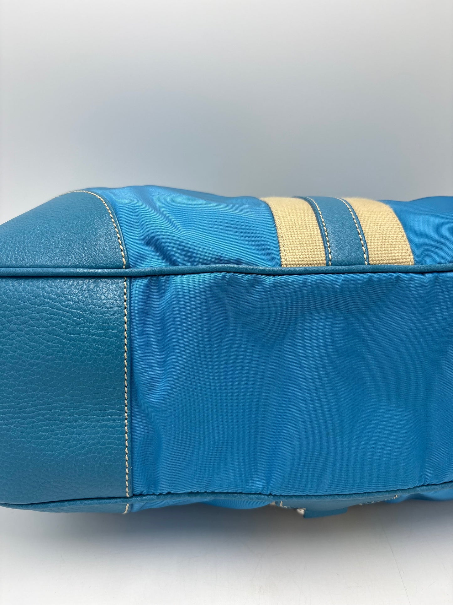 Like New! Prada Tessuto Stripy Luxury Hobo Handbag