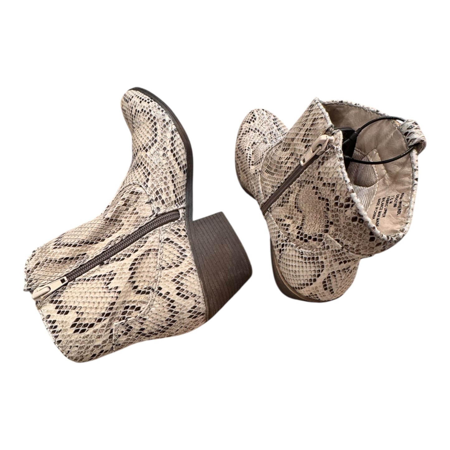 Boots Ankle Heels By Rampage In Snakeskin Print, Size:7.5