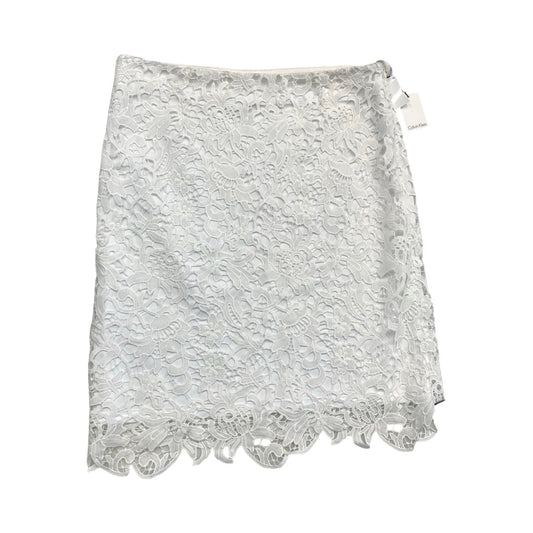 Skirt Midi By Calvin Klein In White, Size:16