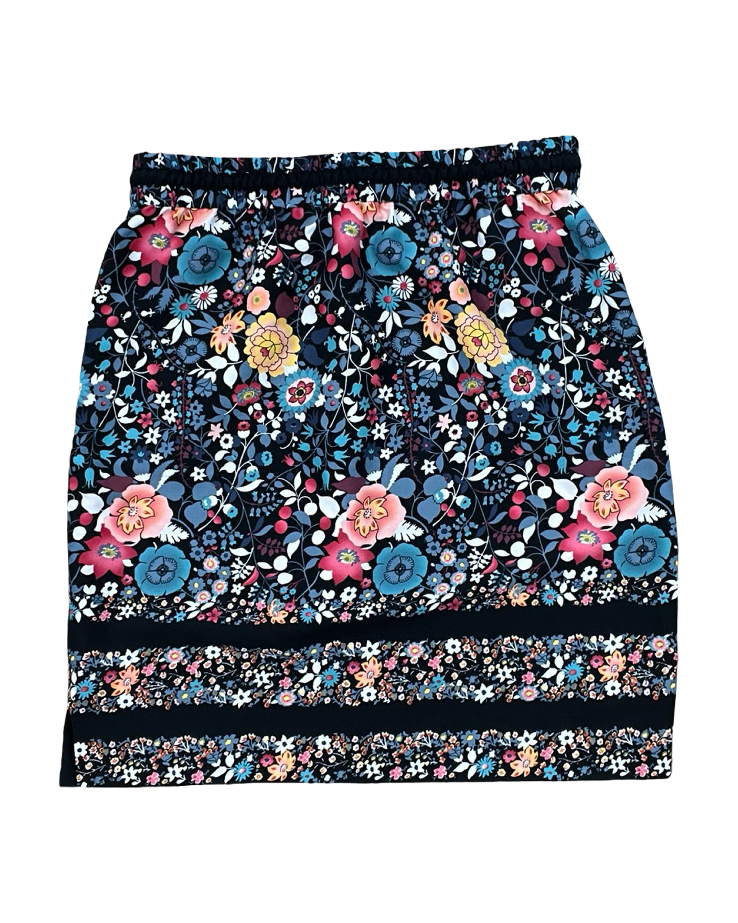 Skirt Midi By Loft In Black & Blue, Size:S