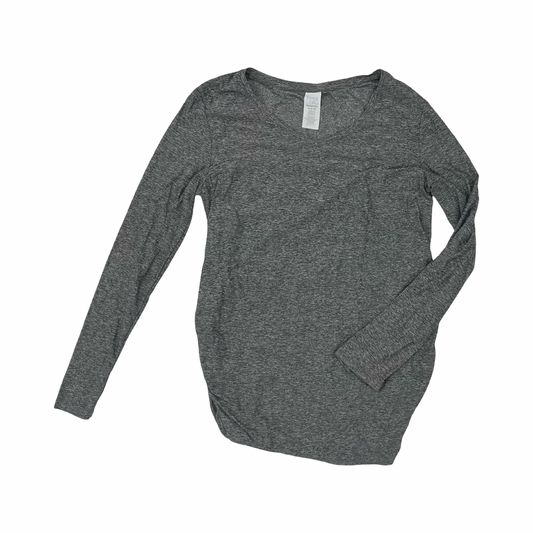 Mat Athletic Top Ls By Time And Tru In Grey, Size:M