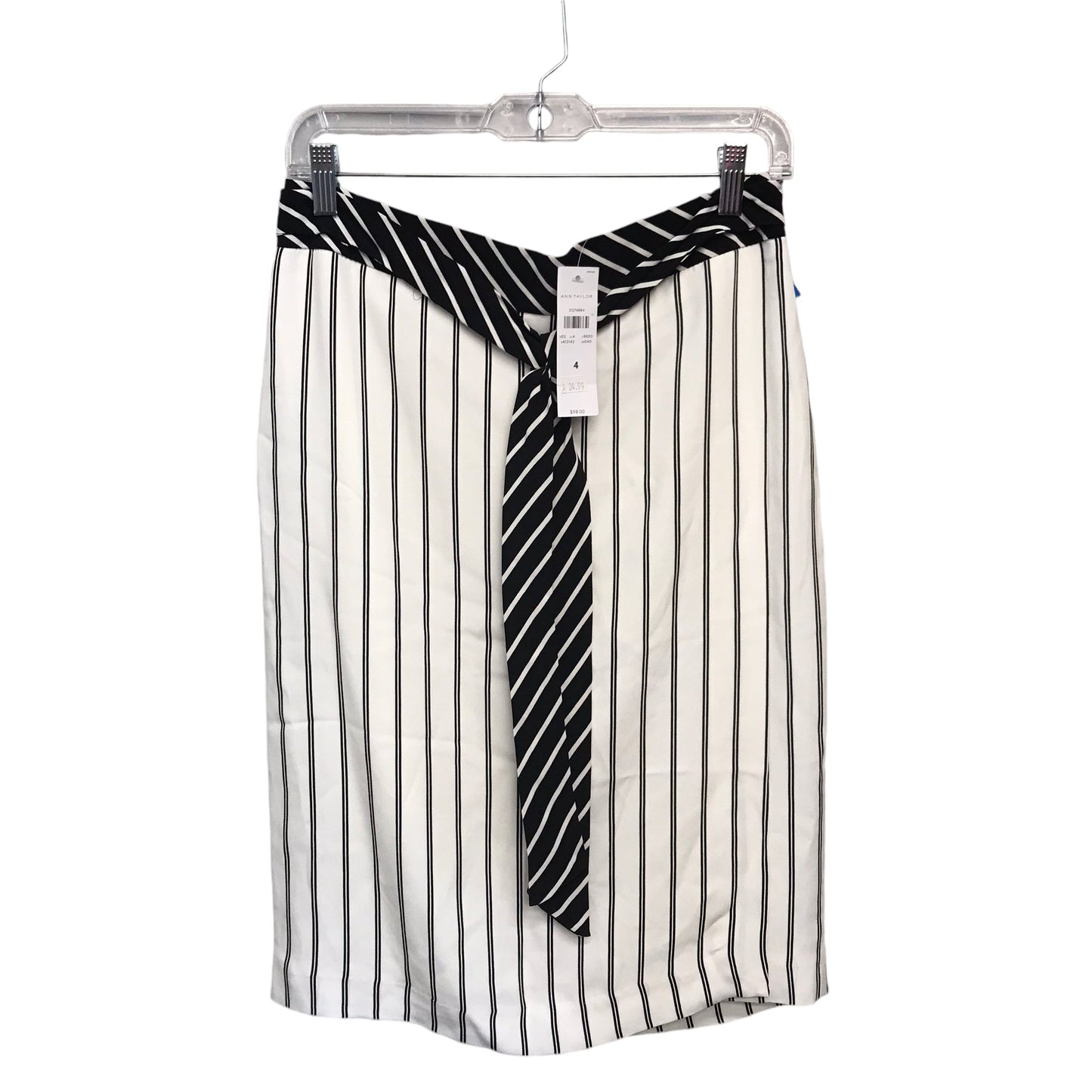 Skirt Midi By Ann Taylor In Striped Pattern, Size:4