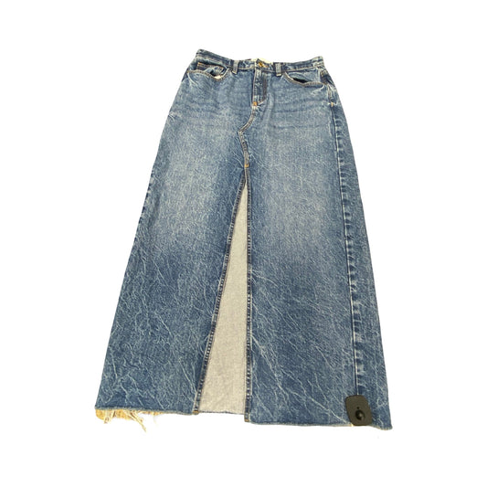 Skirt Maxi By Zara In Blue Denim, Size:M