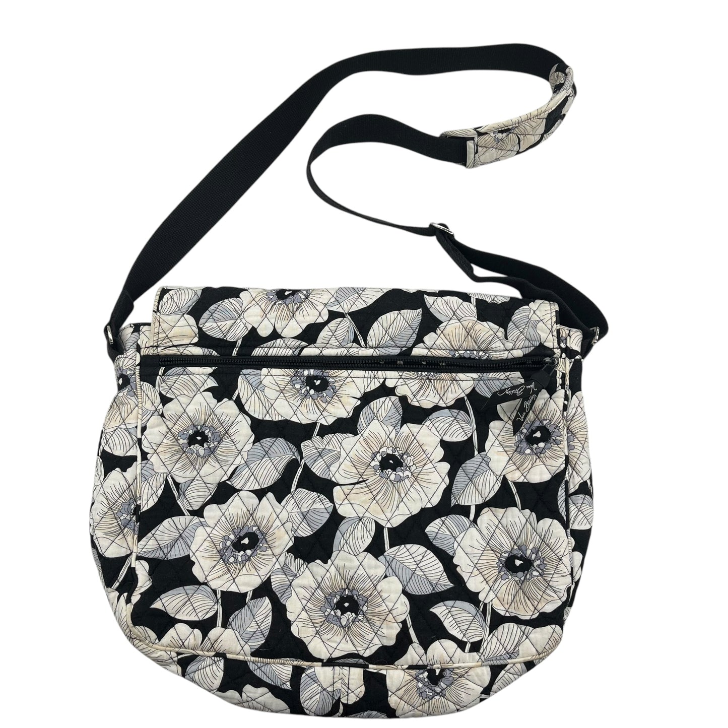 Crossbody By Vera Bradley In Black & Cream, Size:Medium